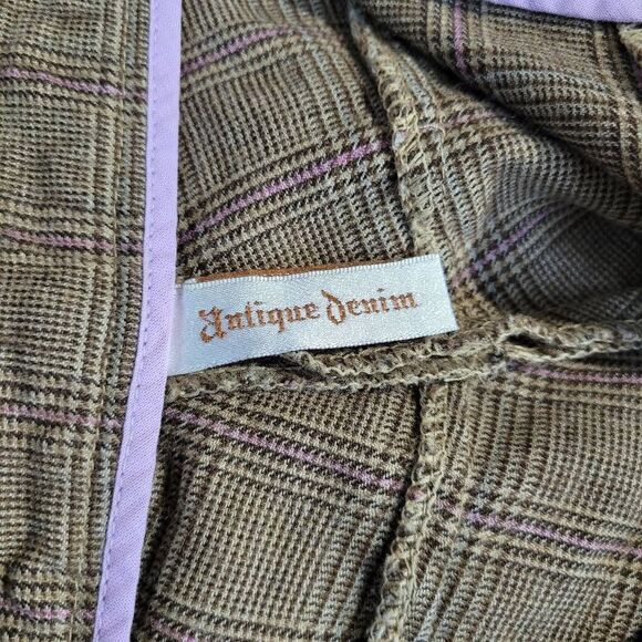 Vintage Y2K plaid capri trousers cuffed twill low rise preppy‎ paris hilton twee - Picture 7 of 13